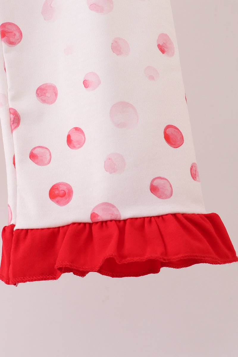 Sweet Bow & Polka Dot Girls Pajama Set – 2 Piece - Blue Marc