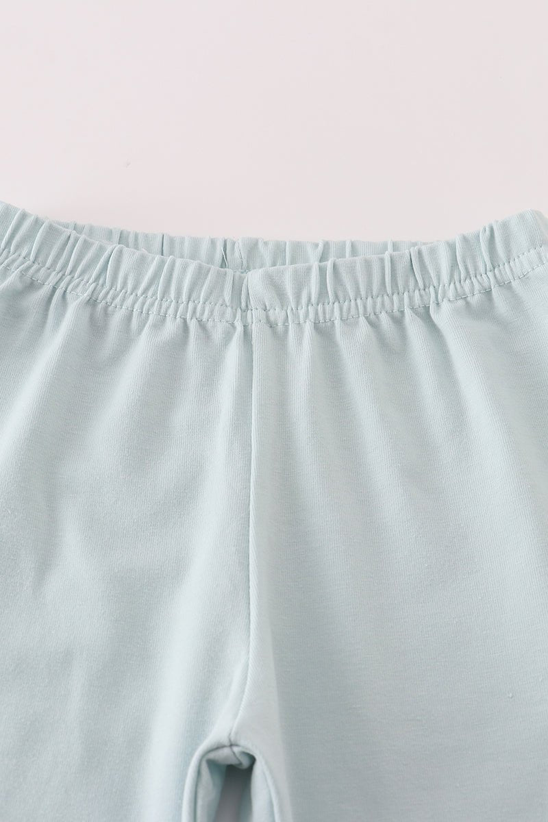 Sweet Pumpkin Breeze Long Top & Legging Set – Girls Fall Outfit - Blue Marc