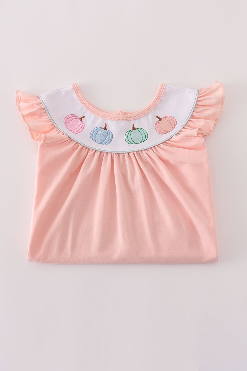 Sweet Pumpkin Breeze Long Top & Legging Set – Girls Fall Outfit - Blue Marc