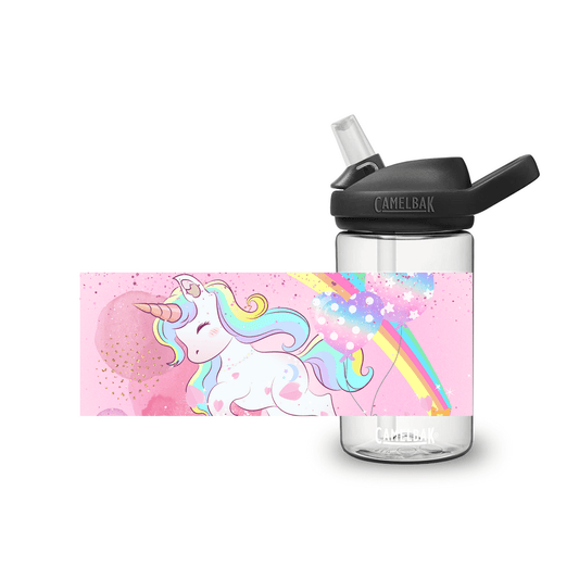 Unicorn Rainbow 14 oz Water Bottle – Cute & Colorful Drink Bottle for Kids - Blue Marc