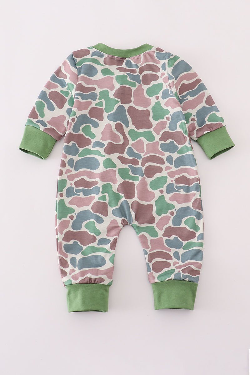 Unisex Baby Romper – Cozy Camo Zip Jumpsuit | Blue Marc - Blue Marc