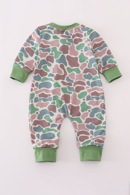 Unisex Baby Romper – Cozy Camo Zip Jumpsuit | Blue Marc - Blue Marc