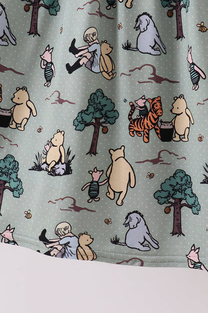 Winnie the Pooh Girls Dress - Blue Marc