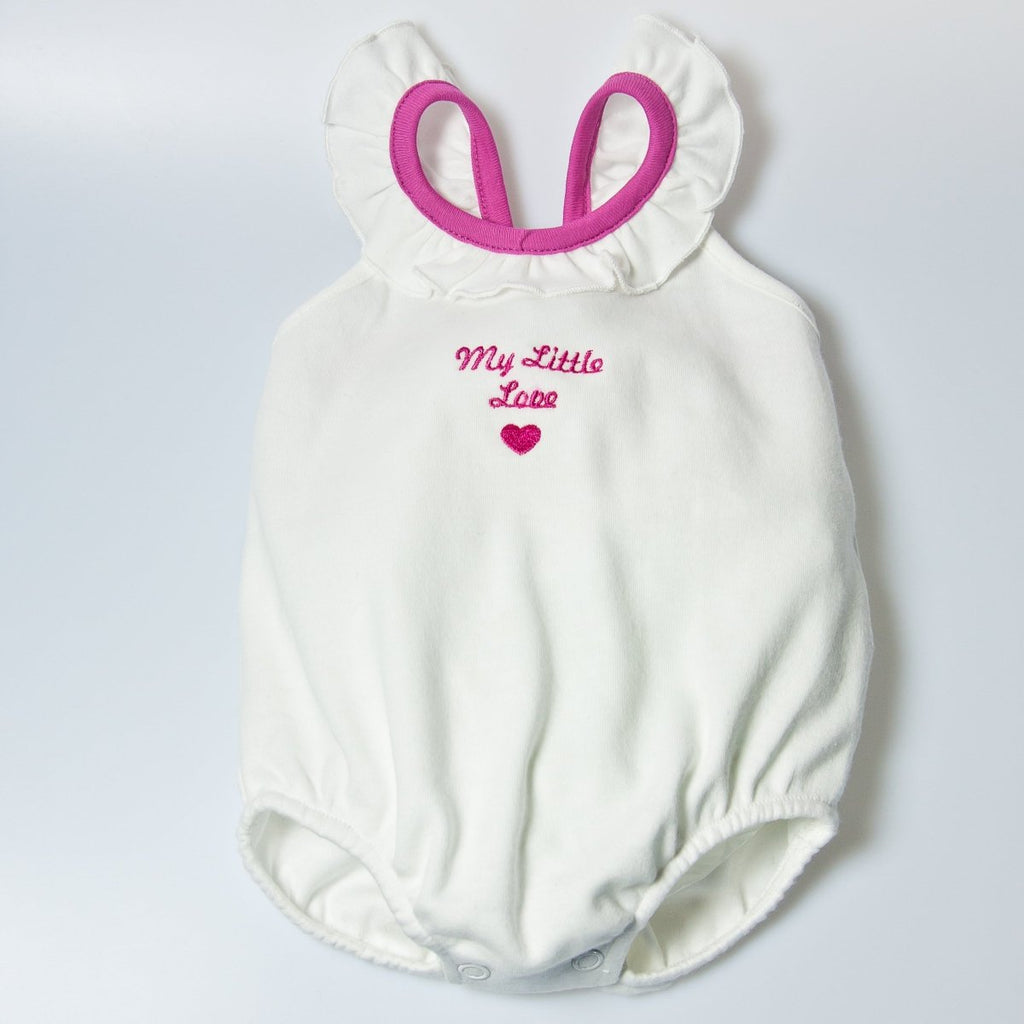 Adorable Moments: 'My Little Love' Balloon Bodysuit for Baby Girl - Blue Marc