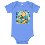 Adventure with Pooh Bear and Honey Forest One Piece for Baby Boy - Blue Marc