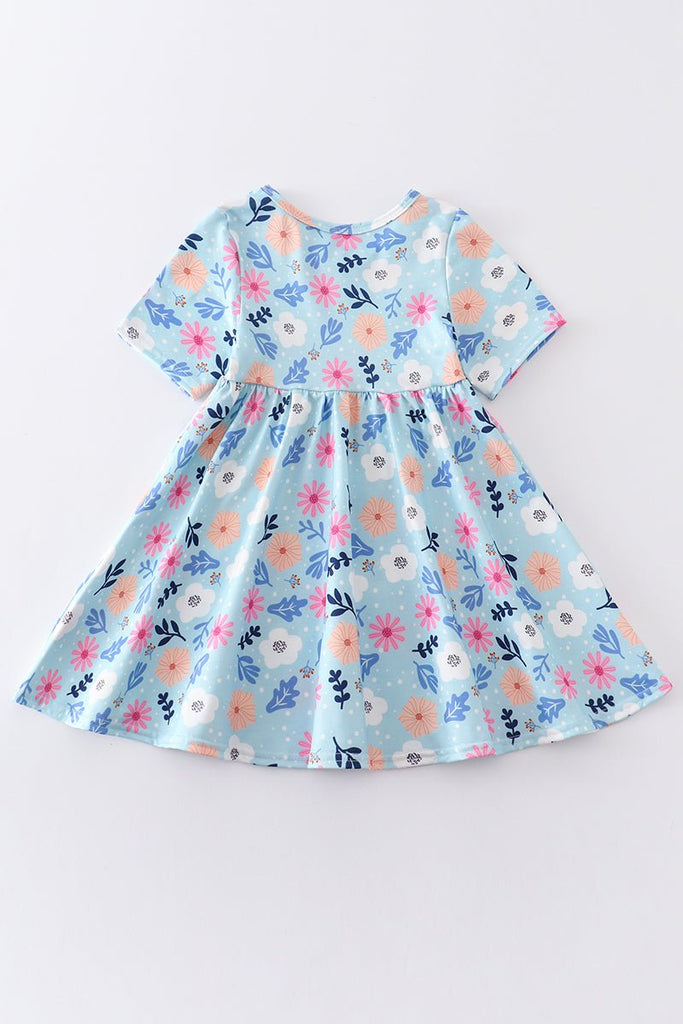 Azure Blossom Dress - Blue Marc