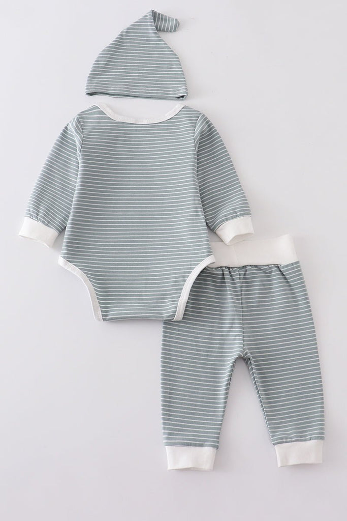 Baby 3-Piece Stripe Set - Blue Marc