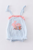 Baby Girl: Blue Blossom Bunny Jumpsuit