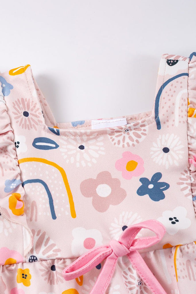 Baby Girls' Pink Amaryllis Jumpsuit - Blue Marc