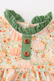 Baby Girls' Pumpkin Romper Suit - Blue Marc