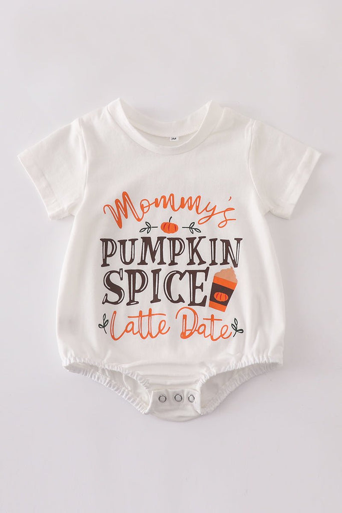 Baby Girls' Pumpkin Spice Latte Jumpsuit - Blue Marc