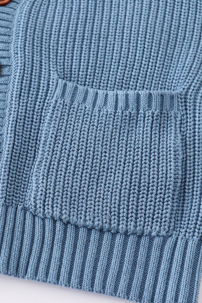 Blue Cardigan Sweater - Blue Marc