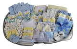 Boys 62 Piece Baby Clothing Starter Set with Diaper Bag - Blue Marc