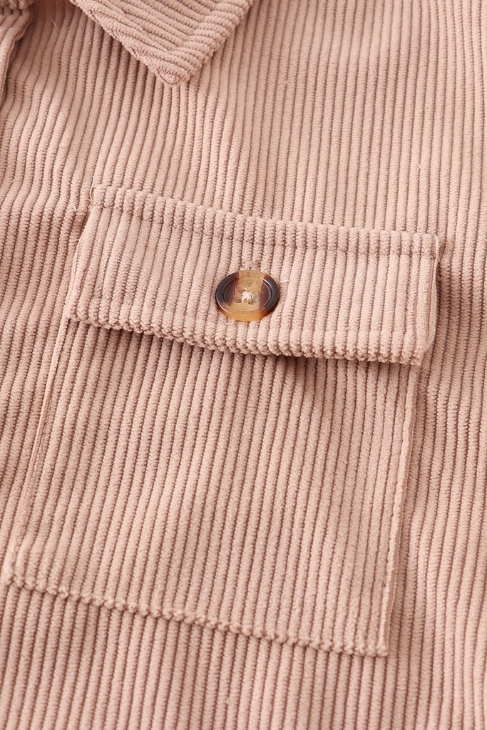 Boys' Corduroy Button-Up Shirt in Beige - Blue Marc