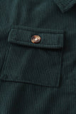 Boys' Corduroy Button-Up Shirt in Dark Green - Blue Marc