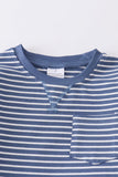 Boys' Navy Stripe Shirt & Whale Shorts 2-Piece Set - Blue Marc