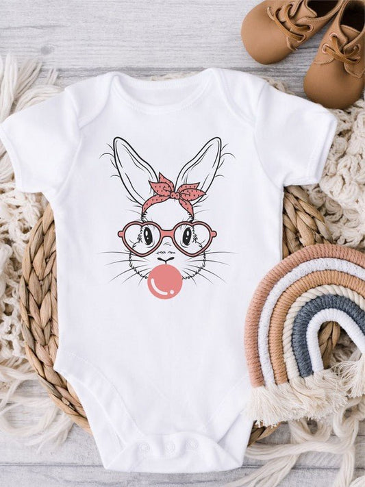 Bubblegum Bunny Onesie for Baby Girl - Blue Marc