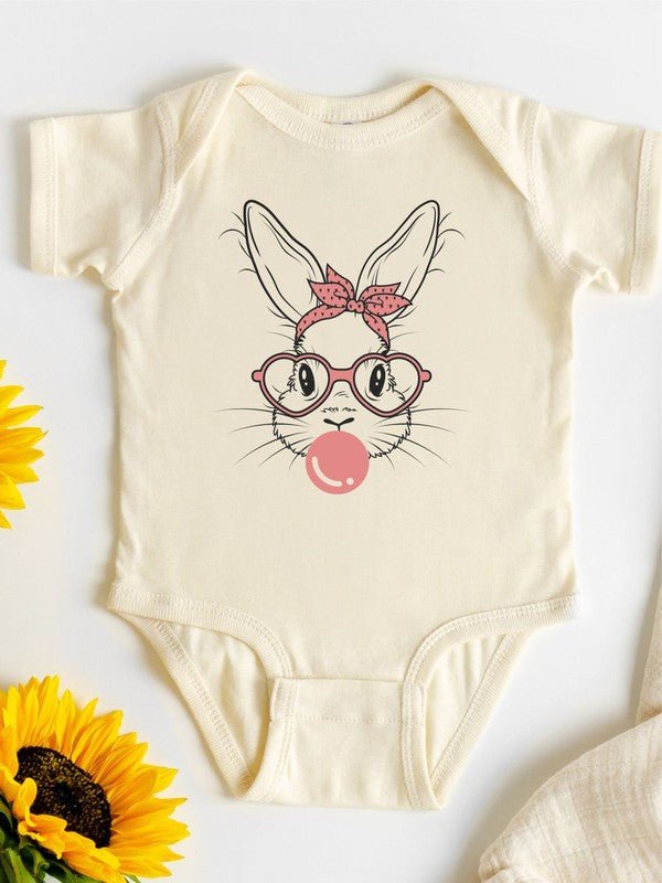 Bubblegum Bunny Onesie for Baby Girl - Blue Marc