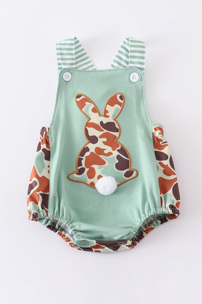 Camo Bunny Jumpsuit for Baby Girl - Blue Marc