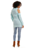 Cozy Mohair-Blend Maternity Sweater with Half-Zip - Blue Marc