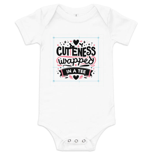 Cuteness Wrapped in a Tee For Baby Girls - Blue Marc