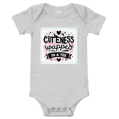 Cuteness Wrapped in a Tee For Baby Girls - Blue Marc