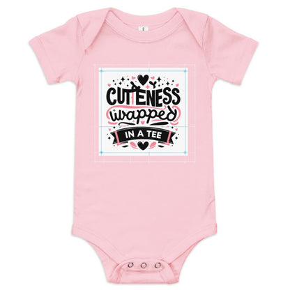 Cuteness Wrapped in a Tee For Baby Girls - Blue Marc