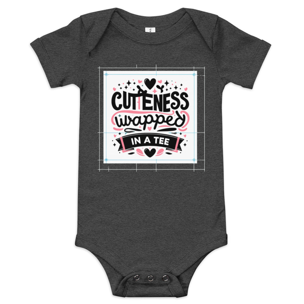 Cuteness Wrapped in a Tee For Baby Girls - Blue Marc