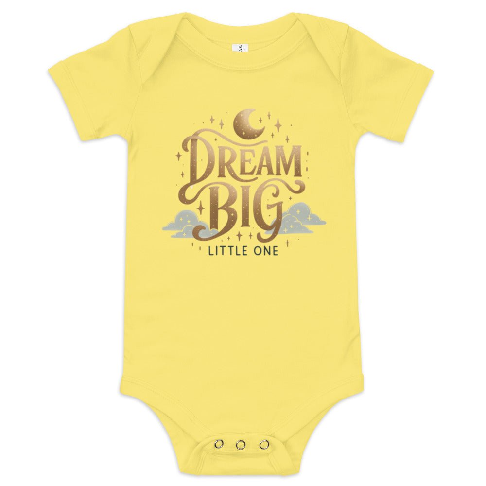 Dream Big, Little One Bodysuit - Blue Marc