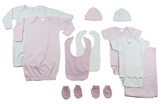 Girls 10 Piece Layette Set - Blue Marc