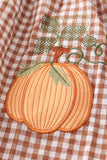 Girls' 2-Piece Plaid Flannel Pumpkin Top & Legging Set - Blue Marc