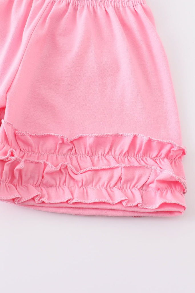 Girls 2‑Piece Pink Ice Cream Top & Shorts Set - Blue Marc