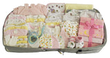 Baby Girls 62-piece Baby Shower Set with Diaper Bag