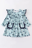 Girls' Alonna Blue Pocket Dress
