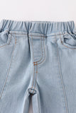 Girls Denim Flare Leg Jeans - Blue Marc