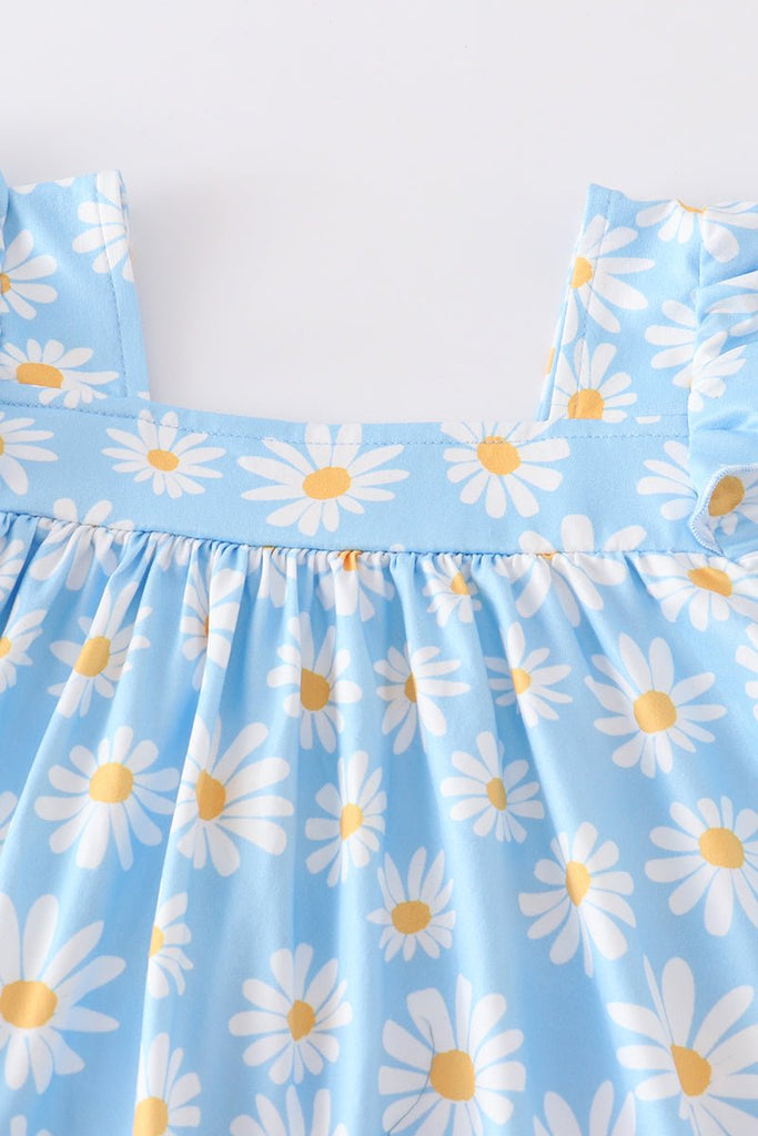 Girls' Gloriosa Daisy Tassel Dress - Blue Marc