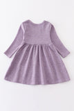 Girls' Lavender Pocket Dress - Blue Marc
