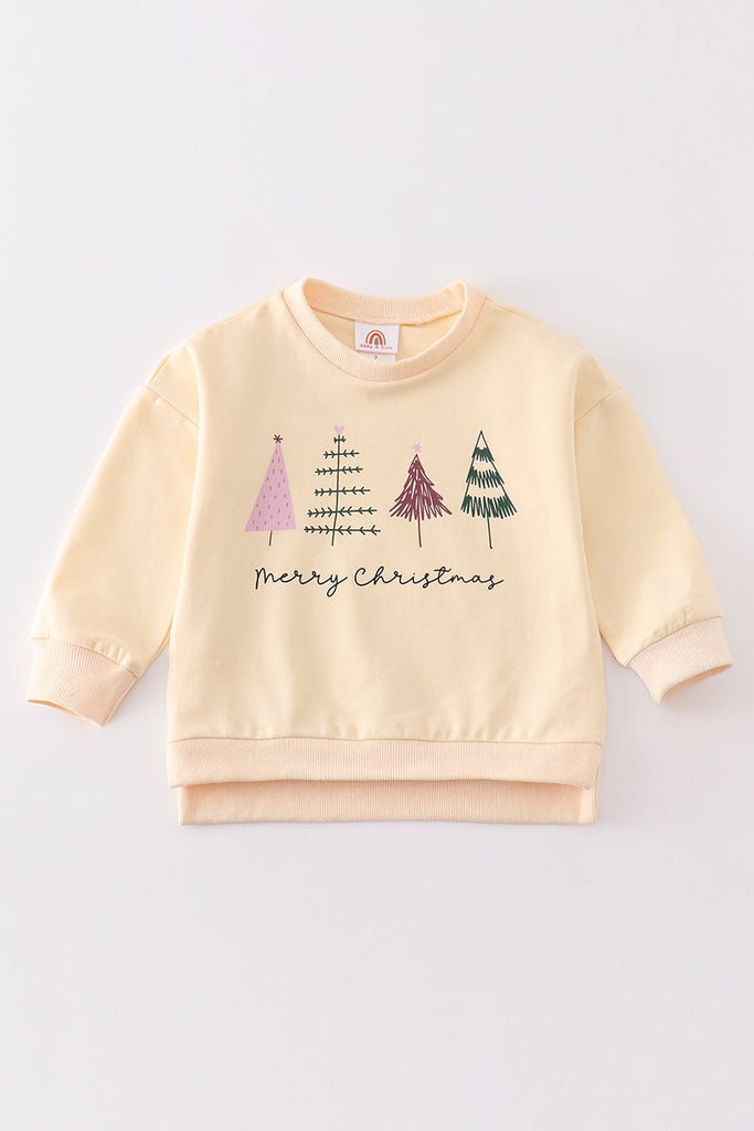 Girls' Merry Christmas Spirit Sweatshirt: Spread Holiday Cheer! - Blue Marc
