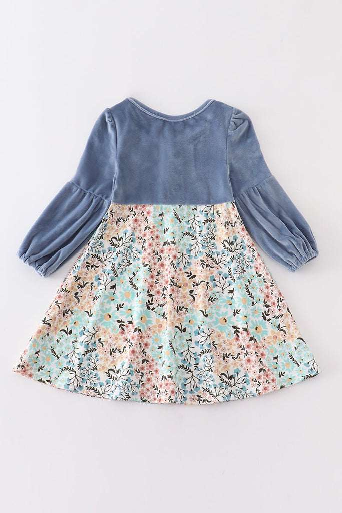 Girls Mystic Forest Frock - Blue Marc