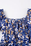 Girls' Navy Blue Floral Dress - Blue Marc