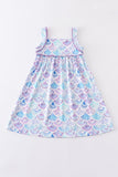 Girls' Nerissa Dress - Blue Marc