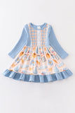 Girls' Pumpkin Print Dress