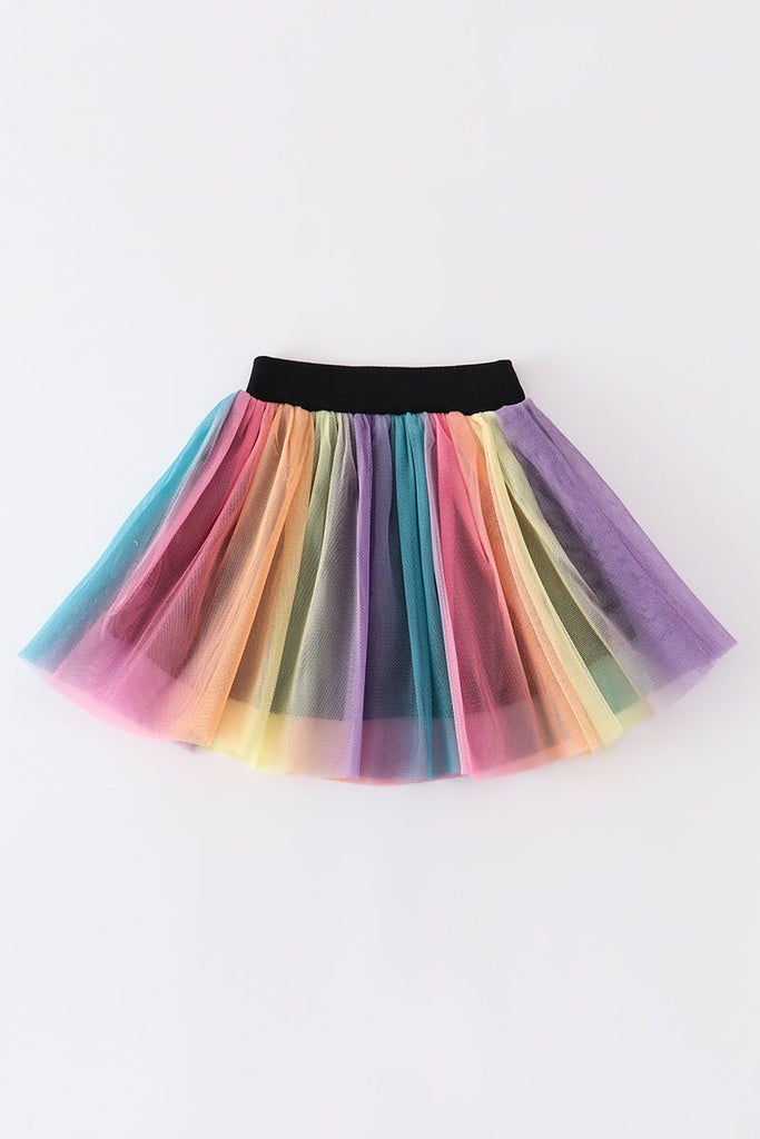 Girls' Rainbow Tutu Skirt - Blue Marc