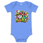 Holly Jolly Baby Bodysuit - Blue Marc