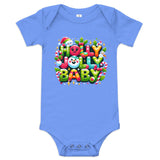 Holly Jolly Baby Bodysuit - Blue Marc
