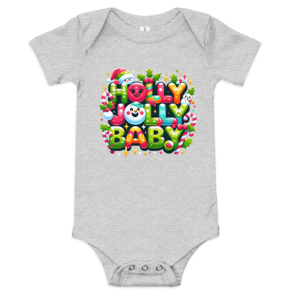 Holly Jolly Baby Bodysuit - Blue Marc