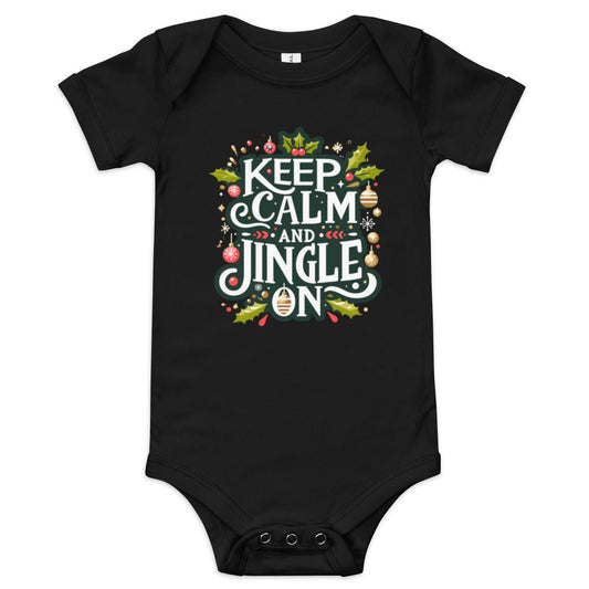 Keep Calm and Jingle On Bodysuit - Blue Marc