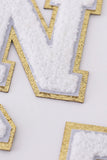 Letter Display for Mommy's Duffel Bag - White Letters A-Z Stickers - Blue Marc