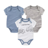 Little Explorer 3-Piece Bodysuit Set for Baby Boys - Blue Marc