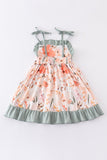 Little Girls' Coral Floral Strap Dress - Blue Marc